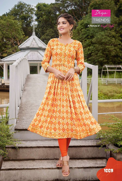 Colour Flair 1 New Stylish Fancy Wear Embroidery Kurti Collection
